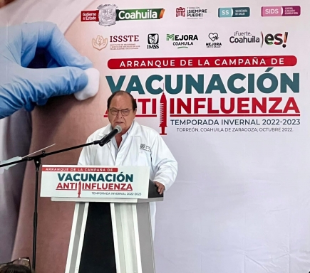 Más de 820 mil vacunas se aplicarán contra la influenza en Coahuila