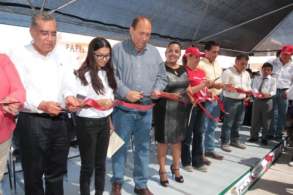 Inauguración de obra de pavimentación en ejido Santo Tomás
